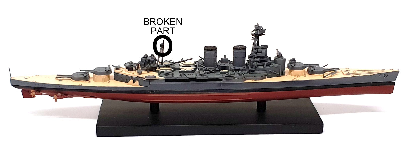 Atlas Editions Deagostini 1/1250 Scale 7 134 102 - HMS Hood Battleship