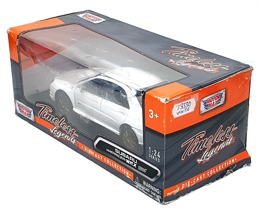 Motor Max 1/24 Scale Diecast 73330 - Subaru Impreza WRX STi - White