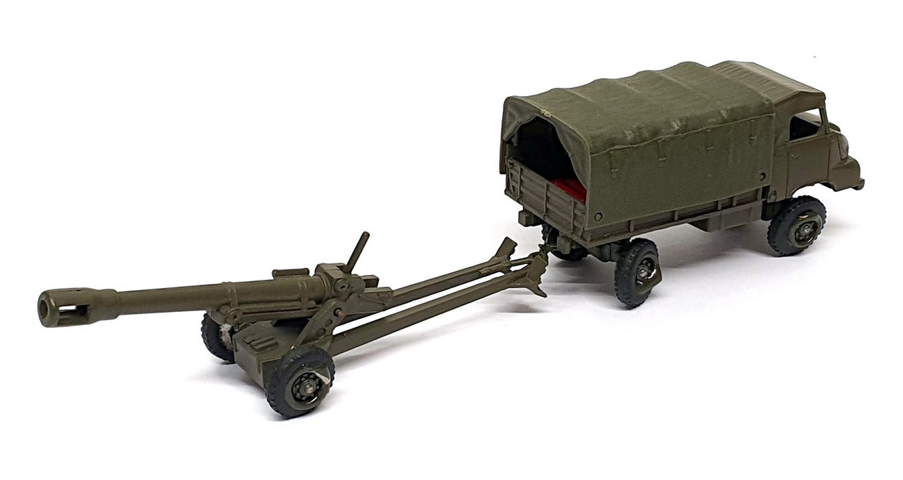 Solido 1/50 Scale Diecast 235 - Simca Unic S.U.M.B. 4x4 & 105mm Gun - Green
