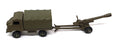 Solido 1/50 Scale Diecast 235 - Simca Unic S.U.M.B. 4x4 & 105mm Gun - Green