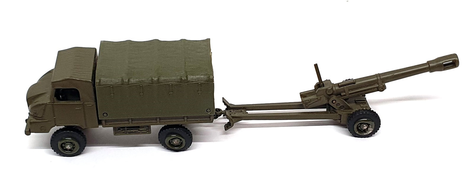 Solido 1/50 Scale Diecast 235 - Simca Unic S.U.M.B. 4x4 & 105mm Gun - Green