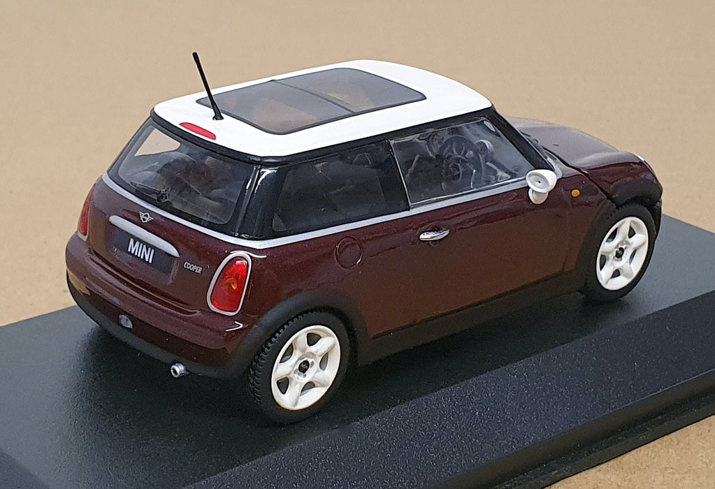 Minichamps 1/43 Scale Diecast DE001 - Mini Cooper - Maroon/White
