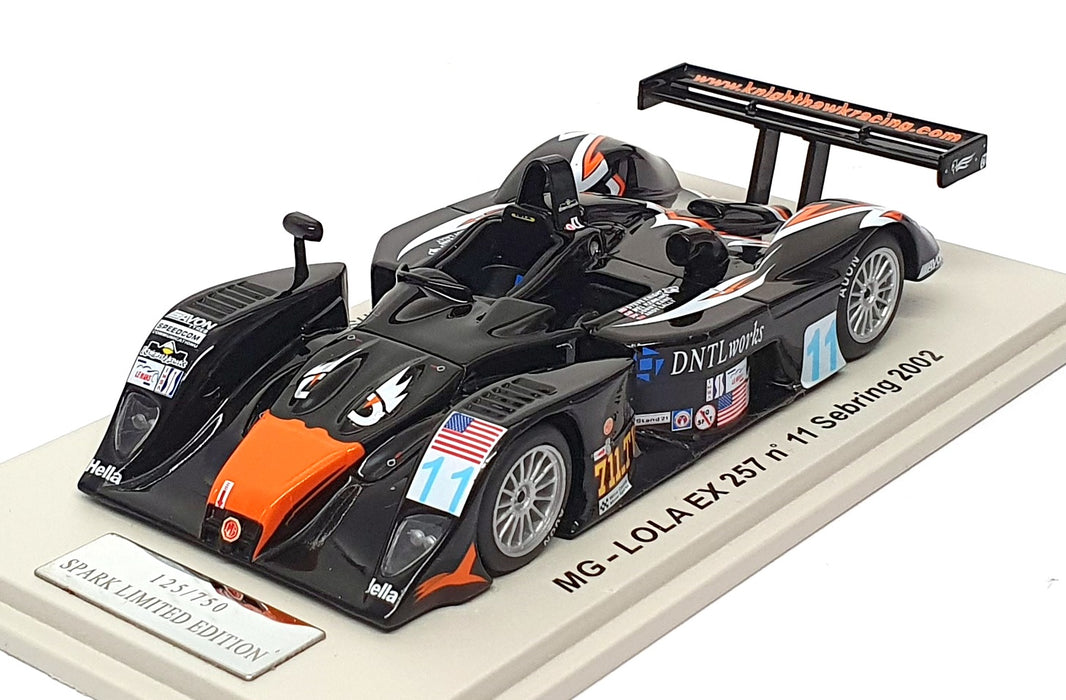Spark Model 1/43 Scale SCMG04 - MG LOLA EX 257 #11 Sebring 2002 - Black