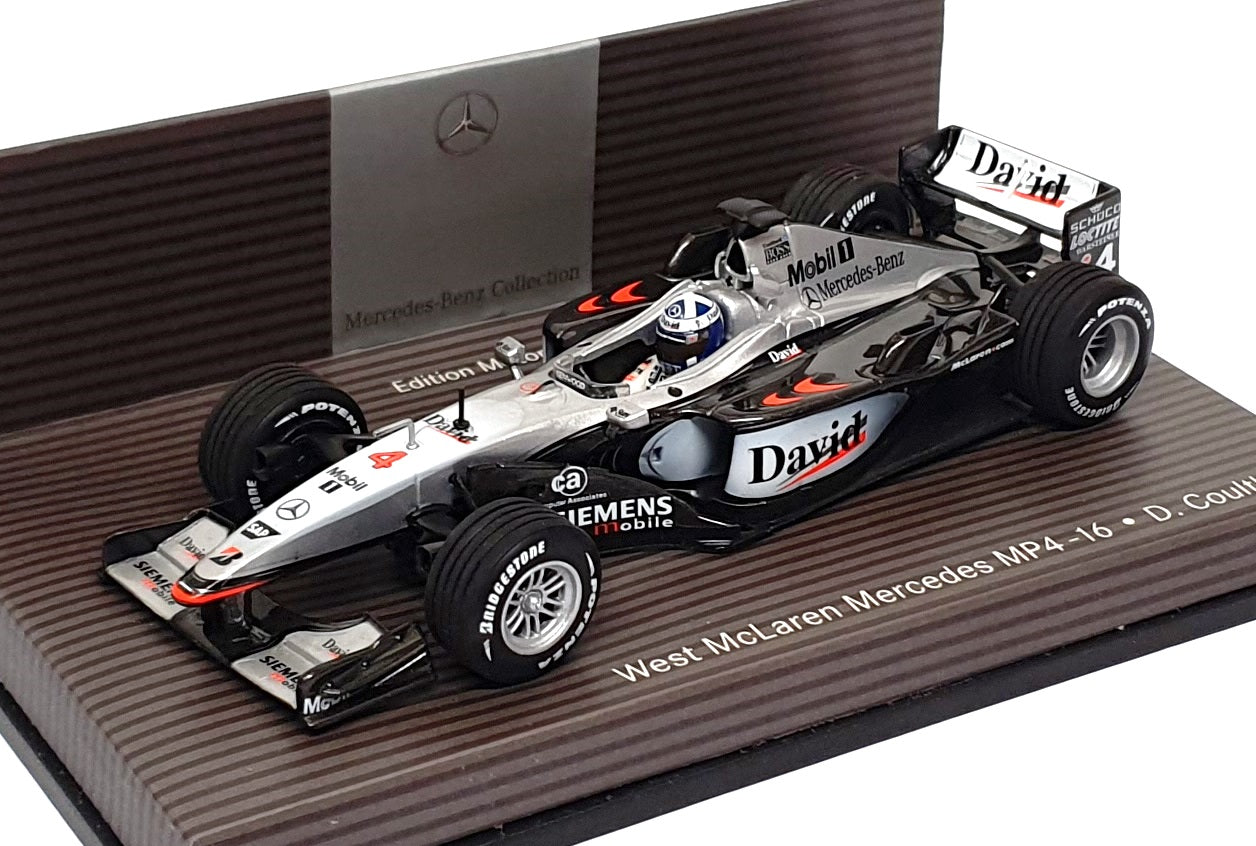 Minichamps 1/43 Scale B6 696 1942 - F1 McLaren Mercedes MP4/16 Coulthard