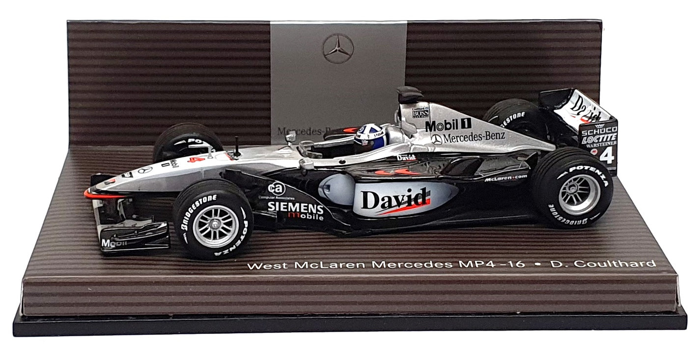 Minichamps 1/43 Scale B6 696 1942 - F1 McLaren Mercedes MP4/16 Coulthard