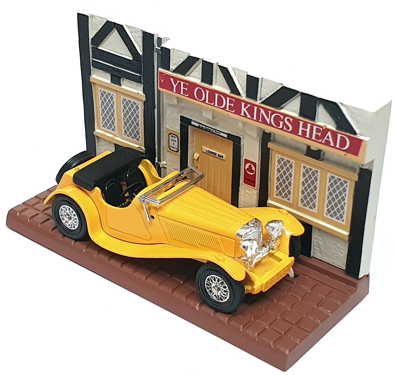 Matchbox 9.5cm Long Diecast Y-1 - 1936 Jaguar SS-100 - Yellow