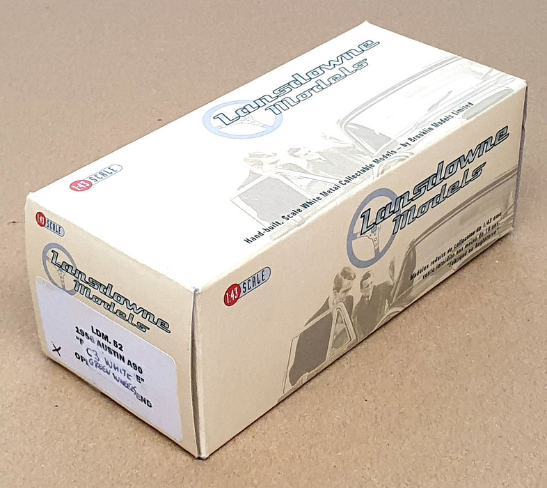 Lansdowne 1/43 Scale LDM52 - 1955 Austin A90 - White/Green Wheels REWORKED
