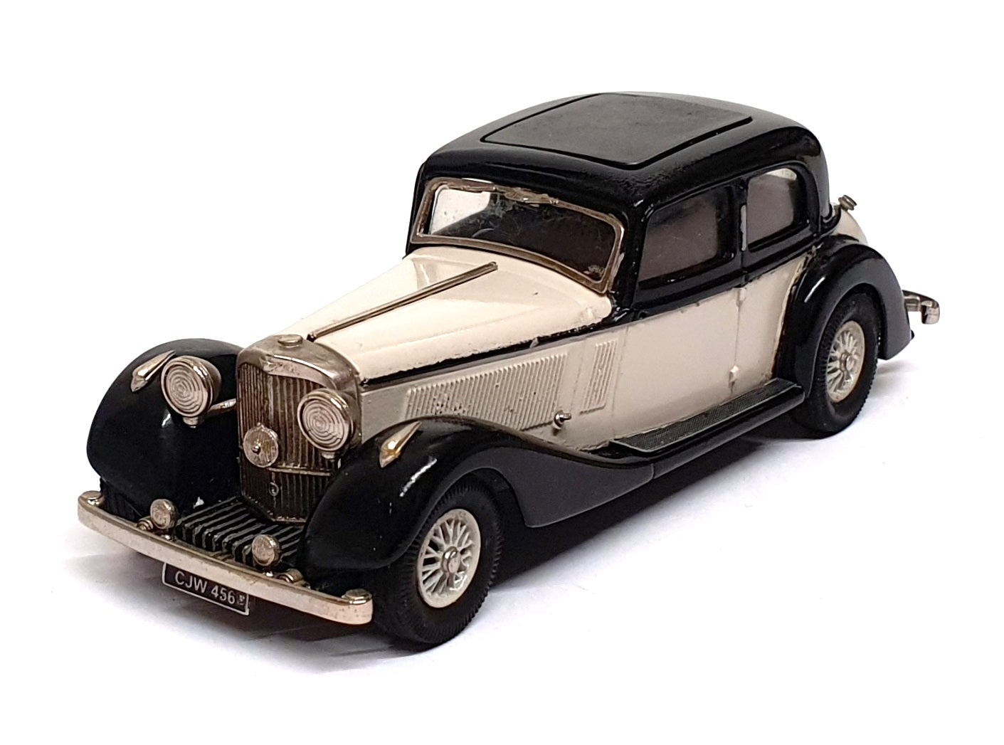 Lansdowne 1/43 Scale LDM61 - 1937 Jensen 3.5L S-Type - Lt. Grey/Black REWORKED