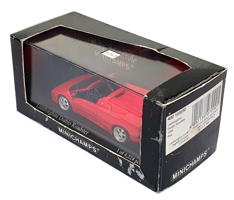 Minichamps 1/43 Scale 400 103580 - 1994 Lamborghini Diablo Roadster - Red