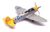 Motor Max Sky Wings 1/100 Scale 77023 - P-47 Thunderbolt Aircraft - Silver