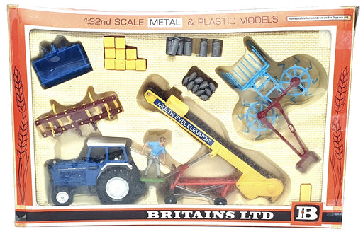 Britains 1/32 Scale 9590 - Ford 6600 Farm Tractor & Implement Set