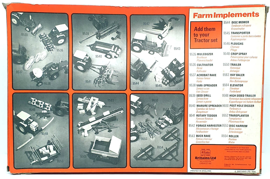 Britains 1/32 Scale 9590 - Ford 6600 Farm Tractor & Implement Set