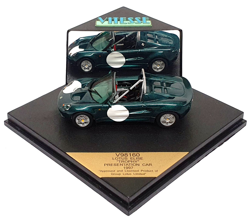 Vitesse 1/43 Scale V98160 - Lotus Elise Trophy Presentation Car 1997 - Green 