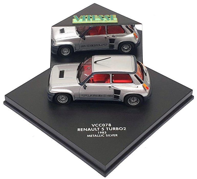 Vitesse 1/43 Scale Diecast VCC078 - 1983 Renault 5 Turbo2 - Met. Silver