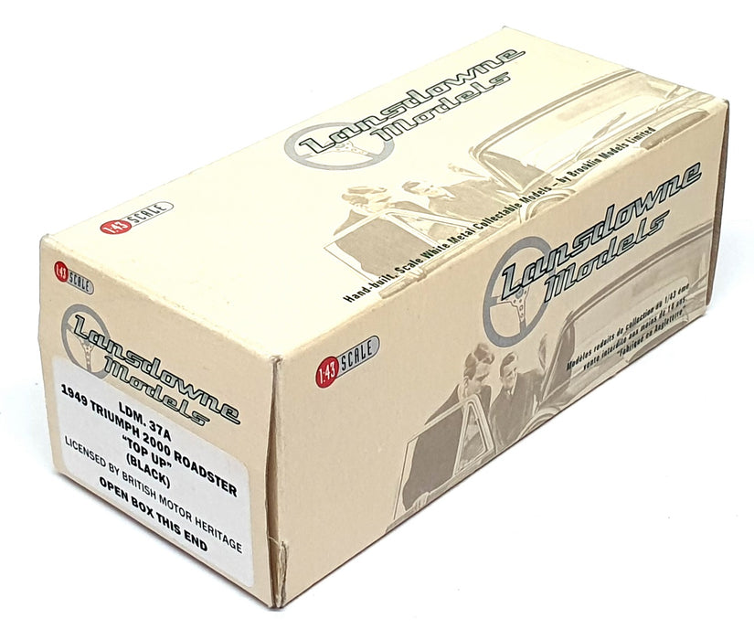 Lansdowne Models 1/43 Scale LDM37A - 1949 Triumph Roadster Top Up - Black