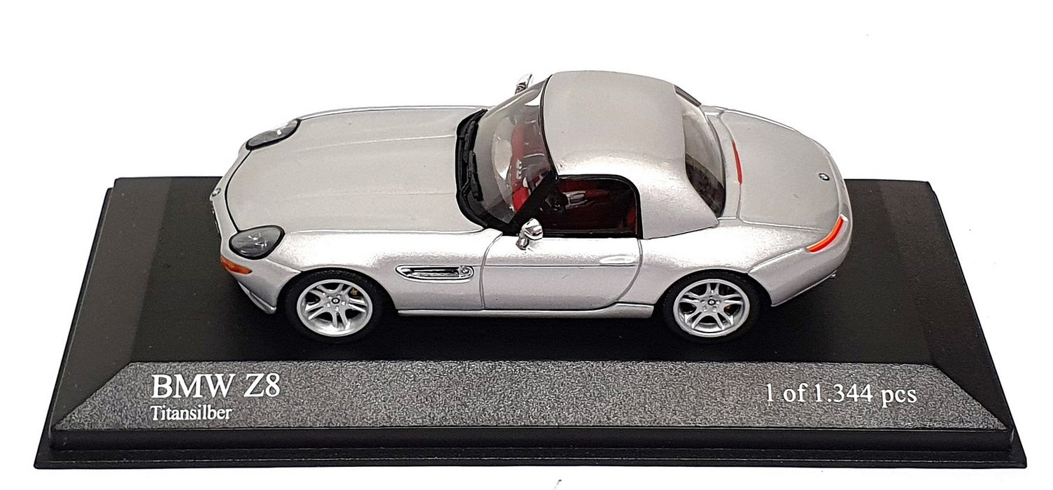 Minichamps 1/43 Scale 431 028750 - 2000 BMW Z8 Hardtop - Met. Silver