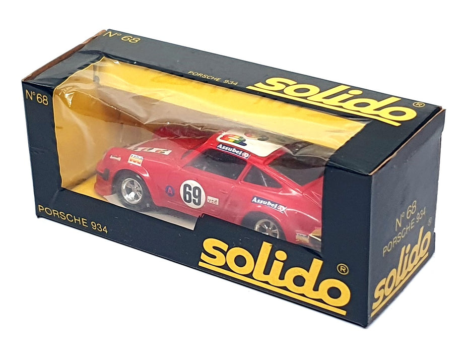 Solido 1/43 Scale Diecast No. 68 - Porsche 934 Race Car #69 - Red