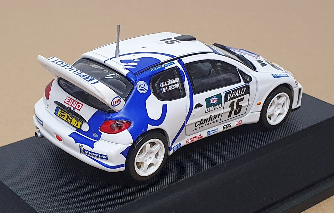 Jadi 1/43 Scale JM90015 - Peugeot 206 WRC #15 1999 Gataloup/Delecour