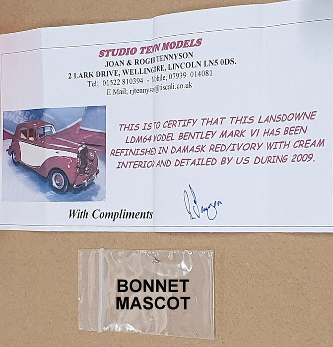 Lansdowne / Studio Tenn 1/43 Scale LDM64 1950 Bentley MkVI Maroon/Ivory REWORKED