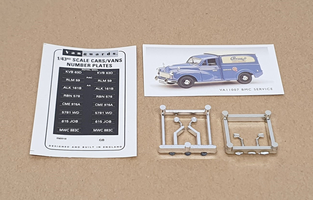 Vanguards 1/43 Scale VA11007 - Morris Minor Van BMC Service - Blue