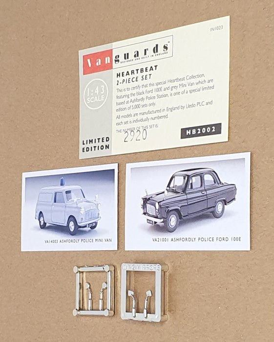 Vanguards 1/43 Scale HB2002 - Ford 100E & Austin Mini Van Heartbeat Set