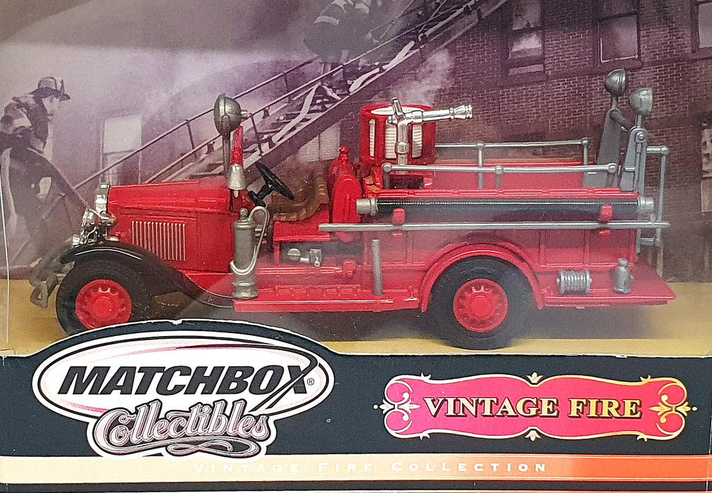 Matchbox Appx 11cm Long Diecast 92582 - 1932 Ford AA Open Cab Fire Engine - Red