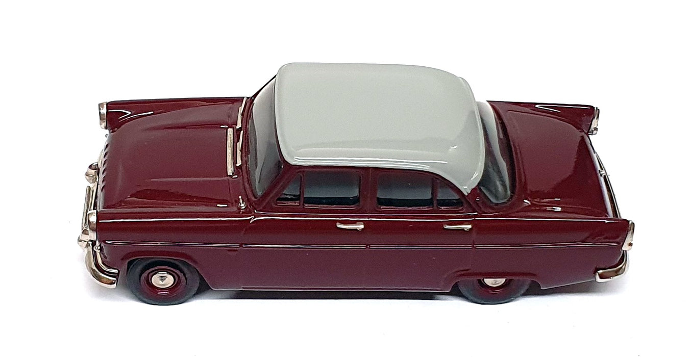 Lansdowne Models 1/43 Scale LDM57 - 1960 Ford Consul Mk2 - Maroon/Grey