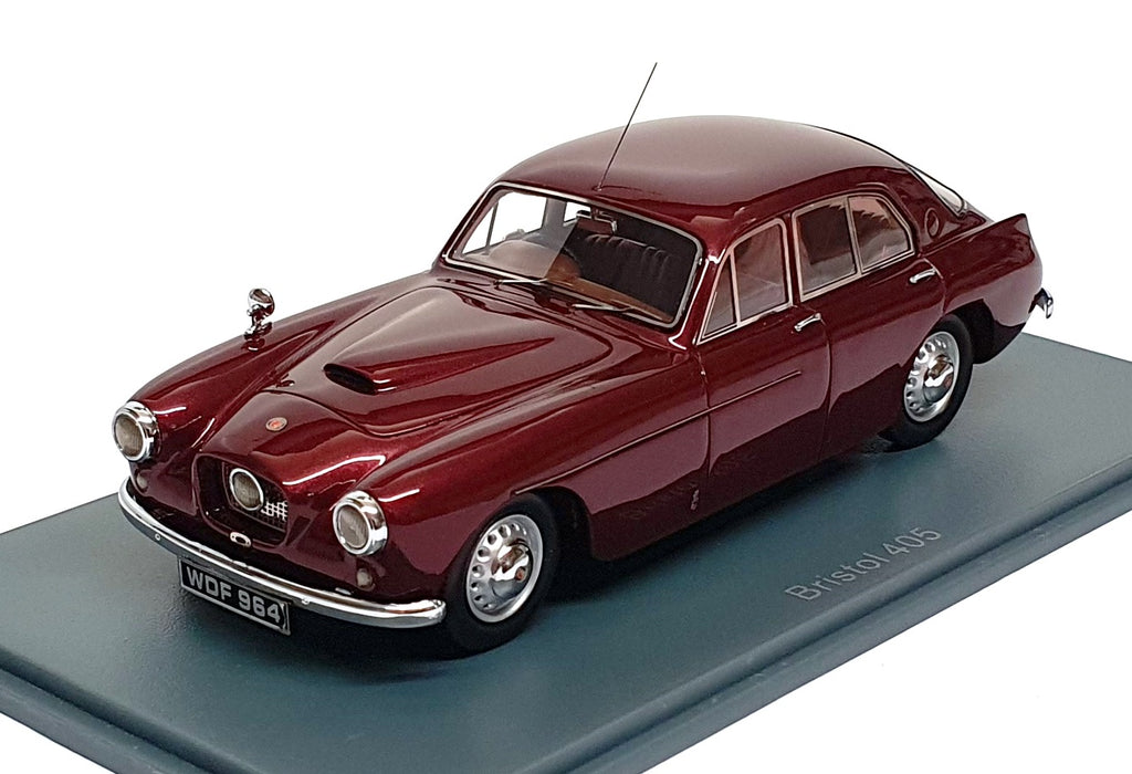 Neo Scale Models 1/43 Scale NEO45490 - Bristol 405 - Met. Dk. Red