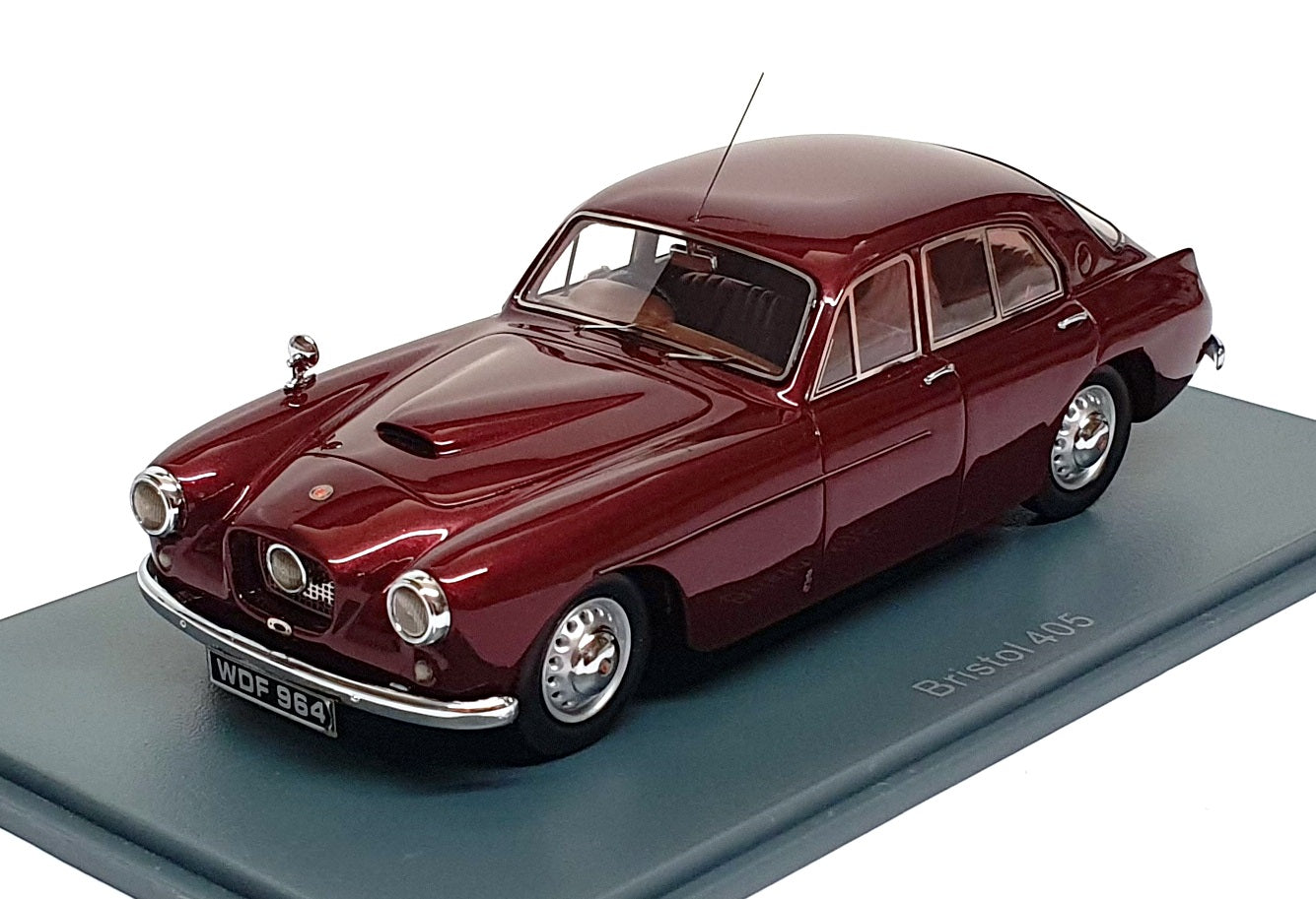 Neo Scale Models 1/43 Scale NEO45490 - Bristol 405 - Met. Dk. Red