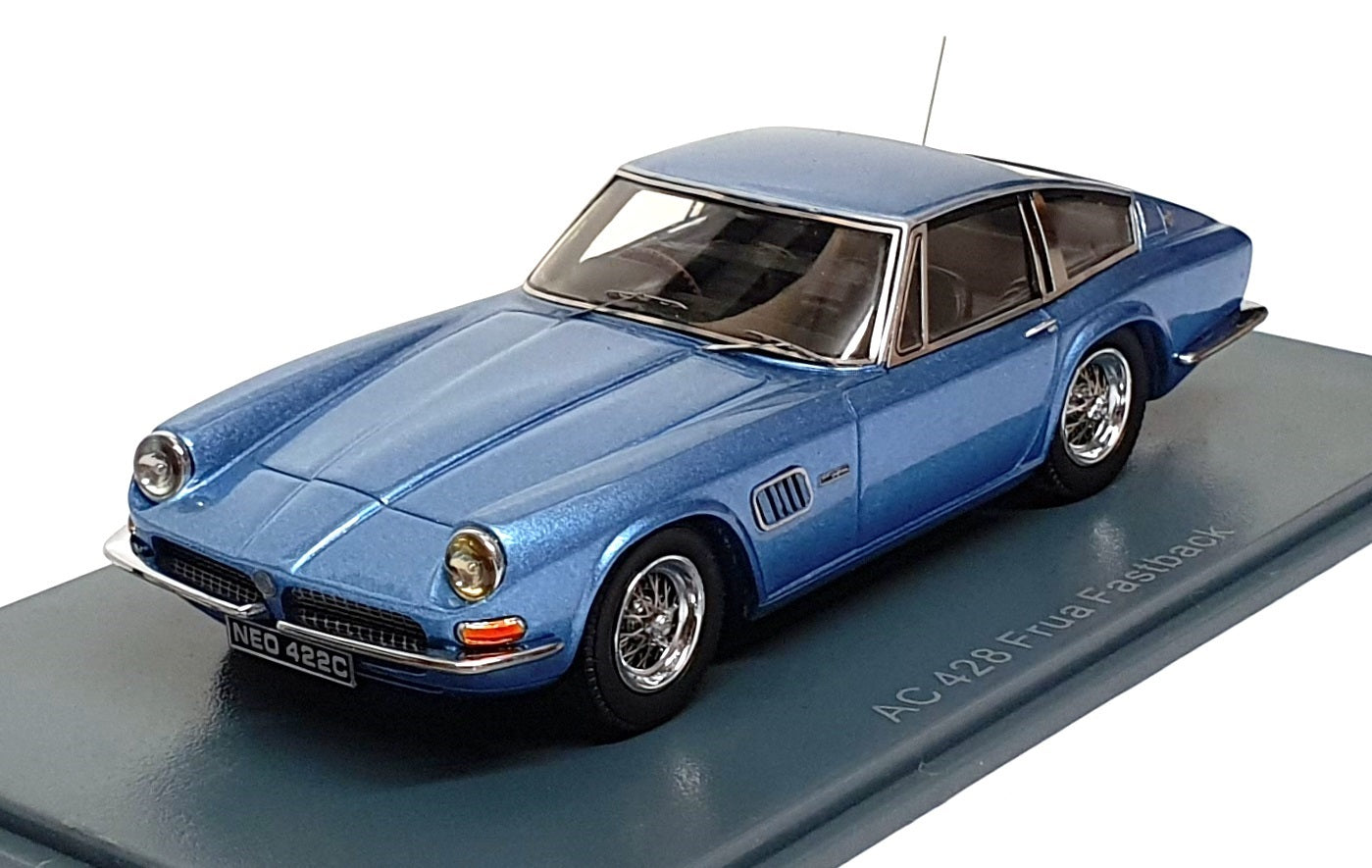 Neo Scale Models 1/43 Scale 45022 - AC 428 Frua Fastback - Met. Lt. Blue
