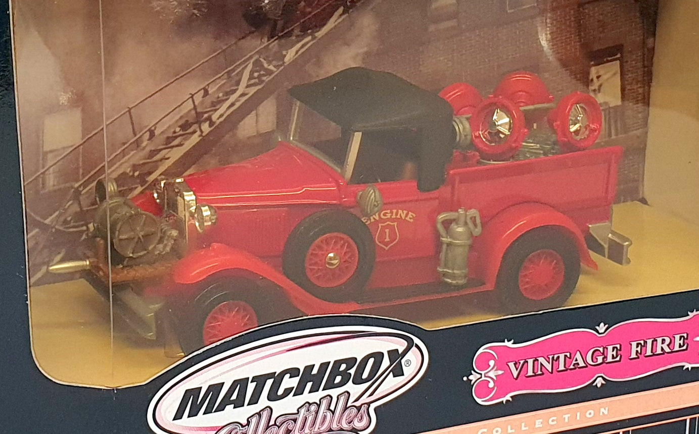 Matchbox Appx 10cm Long Diecast 92578 - 1930 Ford Model A Fire Engine - Red