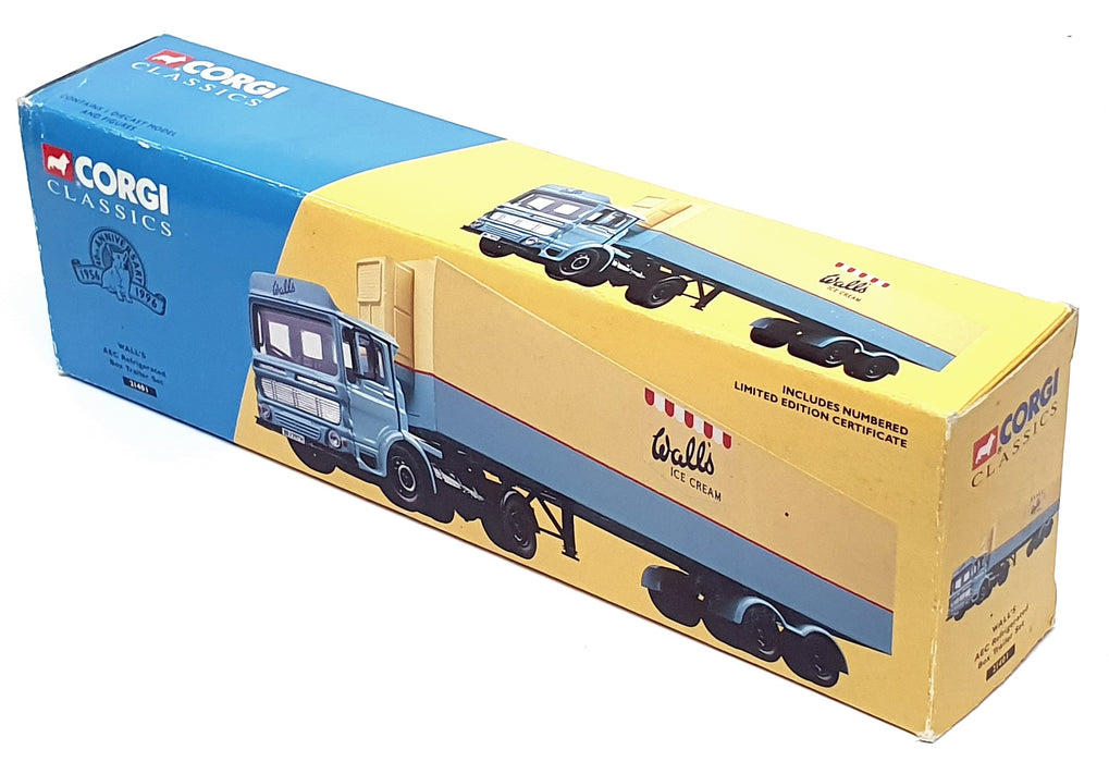 Corgi 1/50 Scale 21401 - AEC Refrigerated Box Trailer Walls - Lt. Blue/Yellow