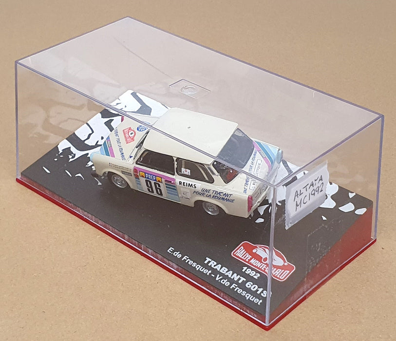 Altaya 1/43 Scale MC1992 - Trabant 601S #96 Monte Carlo Rally 1992 - White