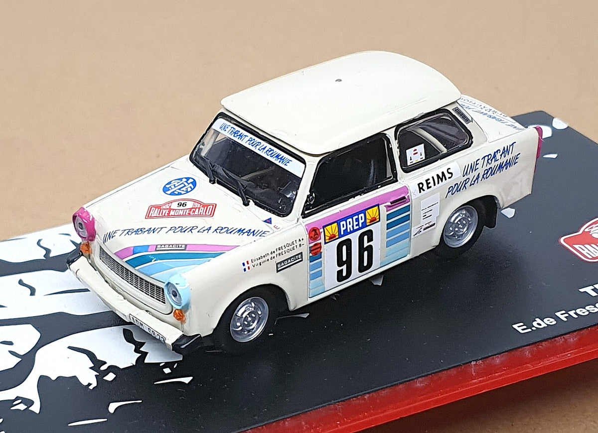 TMO559 1960 monte carloレーシングジオラマ　LLEDO Altaya 1/43 Scale MC1992 - Trabant 601S #96 Monte Carlo Rally 1992