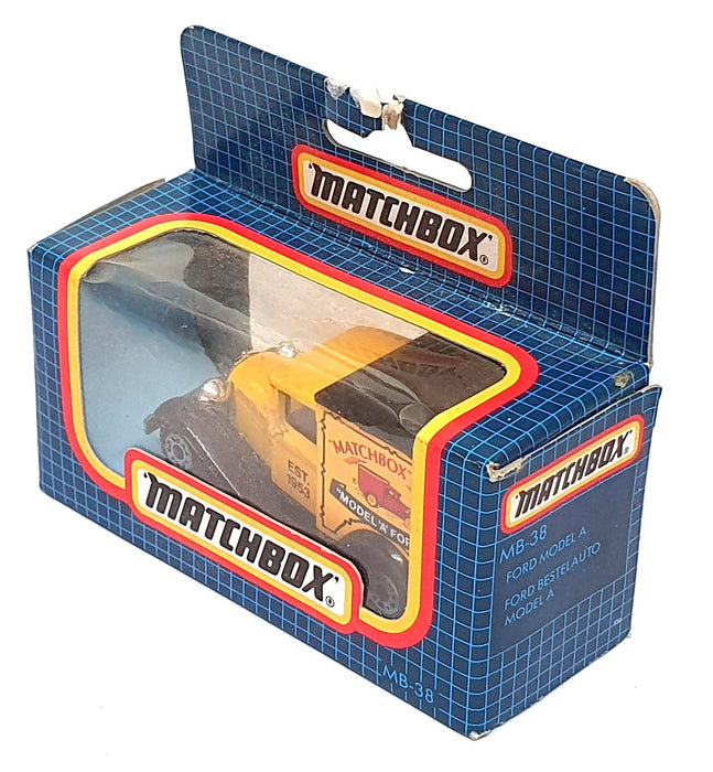 Matchbox Appx 8cm Long Diecast MB-38 - Ford Model A Van Matchbox Livery