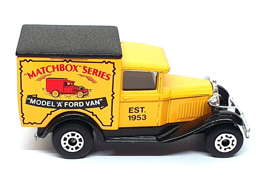 Matchbox Appx 8cm Long Diecast MB-38 - Ford Model A Van Matchbox Livery