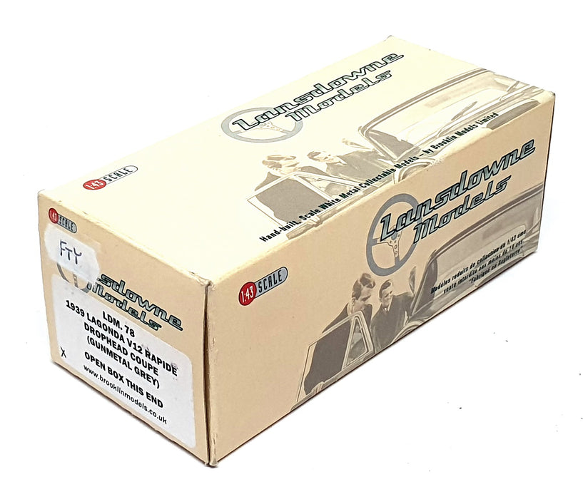 Lansdowne 1/43 Scale LDM78 - 1939 Lagonda V12 DHC - Gunmetal Grey