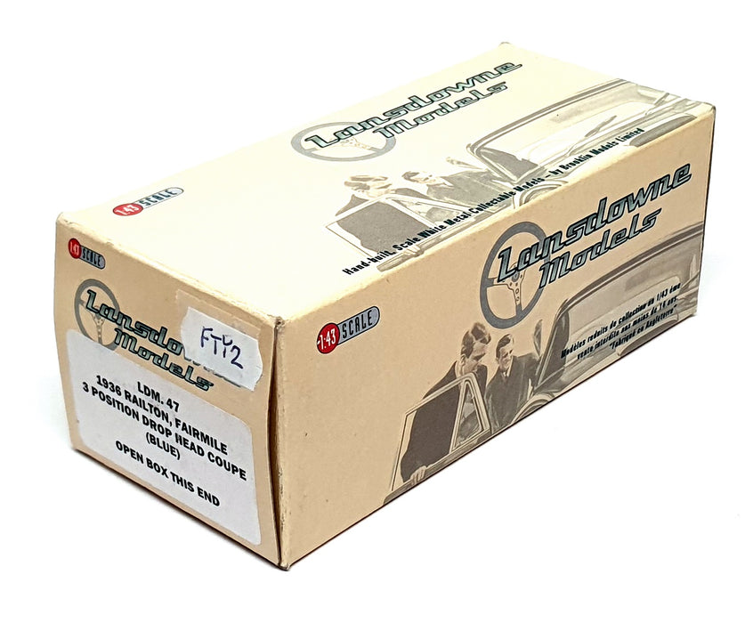 Lansdowne 1/43 Scale LDM47 - 1936 Railton Fairmile 3 Position DH/Coupe - Blue