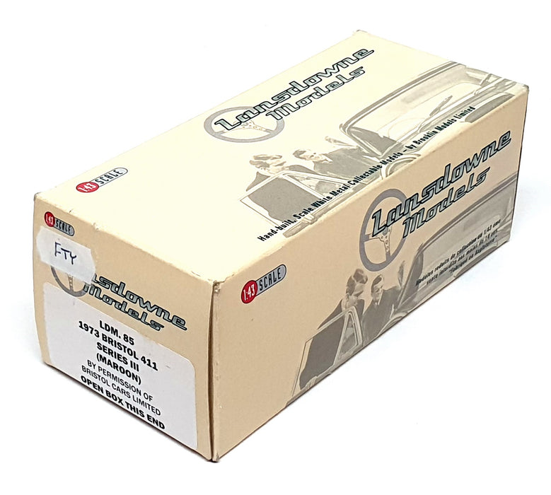 Lansdowne Models 1/43 Scale LDM85 - 1973 Bristol 411 Series III - Maroon