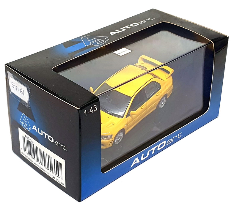Autoart 1/43 Scale 57161 - Mitsubishi Lancer Evo VII Street Car - Yellow