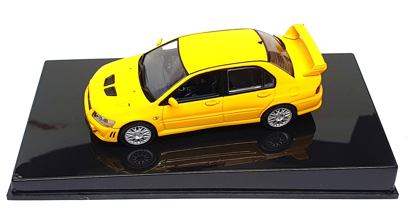 Autoart 1/43 Scale 57161 - Mitsubishi Lancer Evo VII Street Car - Yellow