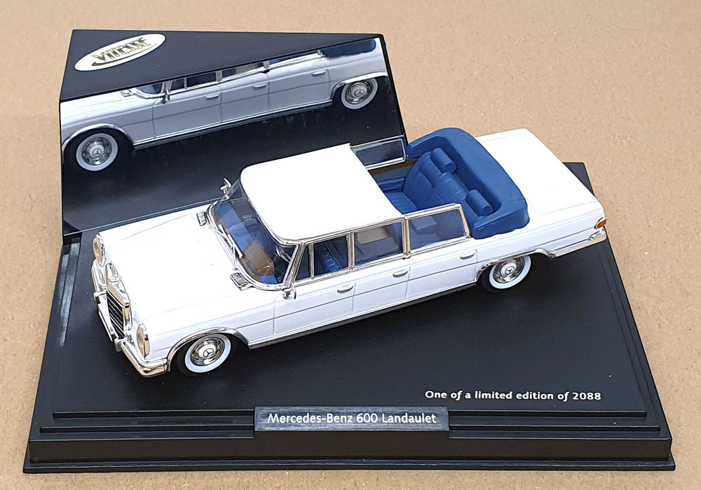 Vitesse 1/43 Scale Diecast 28610 - Mercedes Benz 600 Laundaulet - White