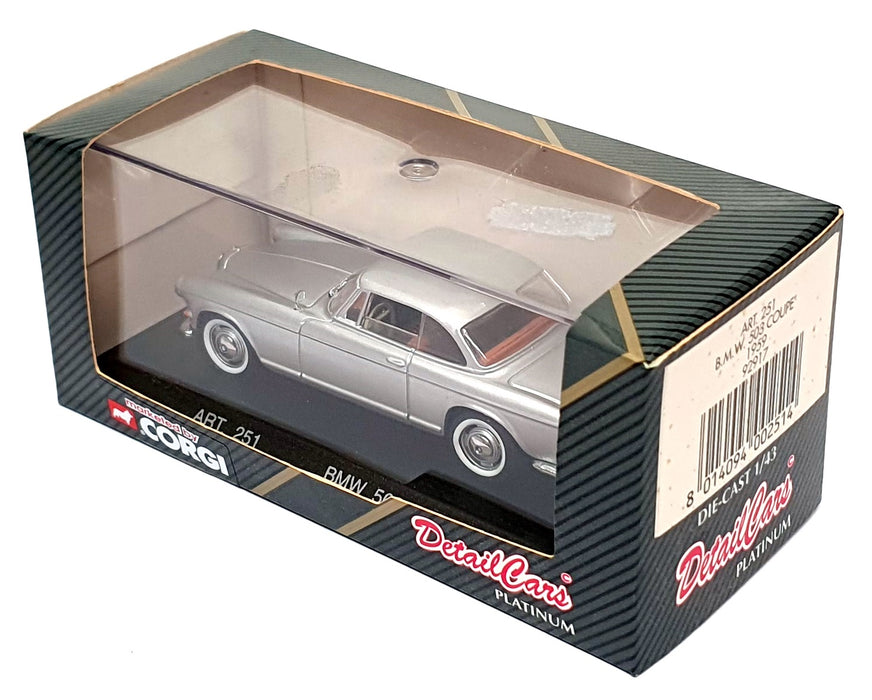 Detail Cars 1/43 Scale Diecast ART251 - 1959 BMW 503 Coupe - Silver