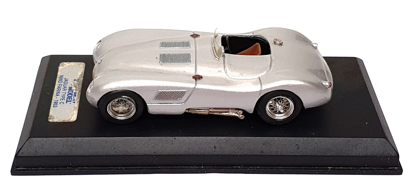 Top Model 1/43 Scale TMC045 - 1953 Jaguar C-Type Nino Farina - Silver