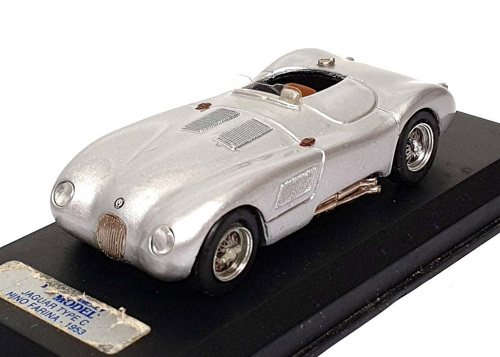 Top Model 1/43 Scale TMC045 - 1953 Jaguar C-Type Nino Farina - Silver