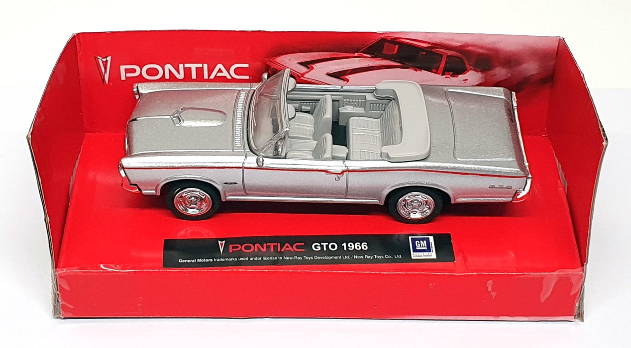 New Ray 1/43 Scale Diecast 48013 - 1966 Pontiac GTO - Silver