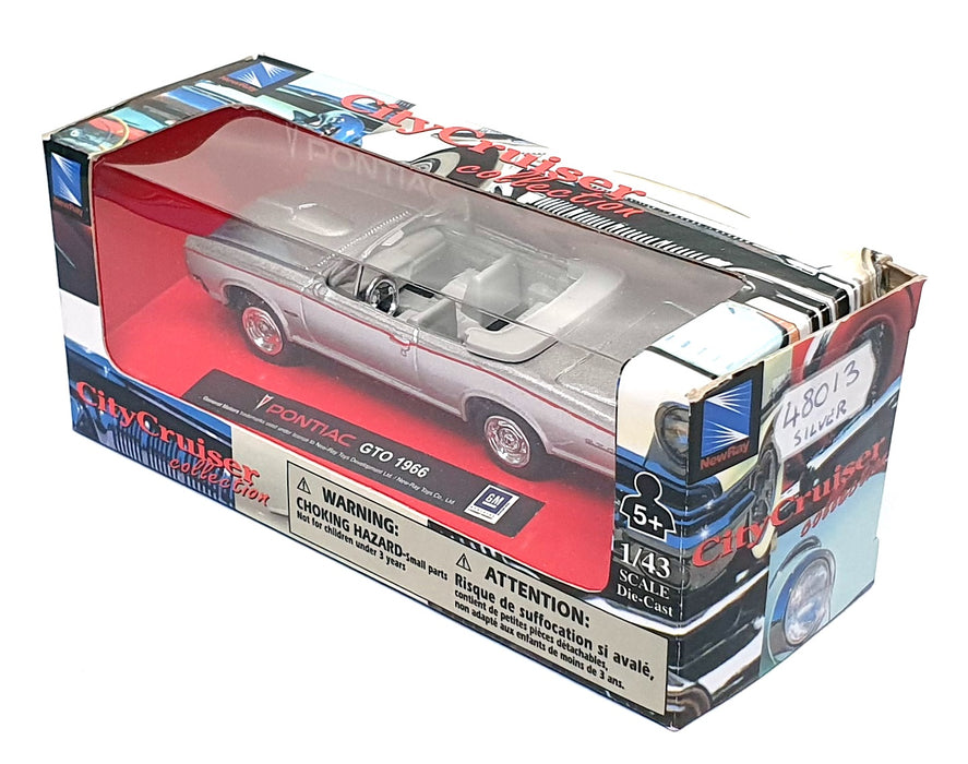 New Ray 1/43 Scale Diecast 48013 - 1966 Pontiac GTO - Silver