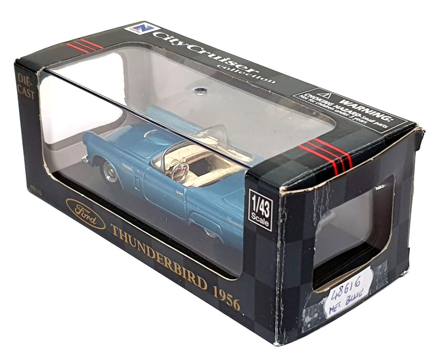 New Ray 1/43 Scale Diecast 48616 - 1956 Ford Thunderbird - Met. Blue