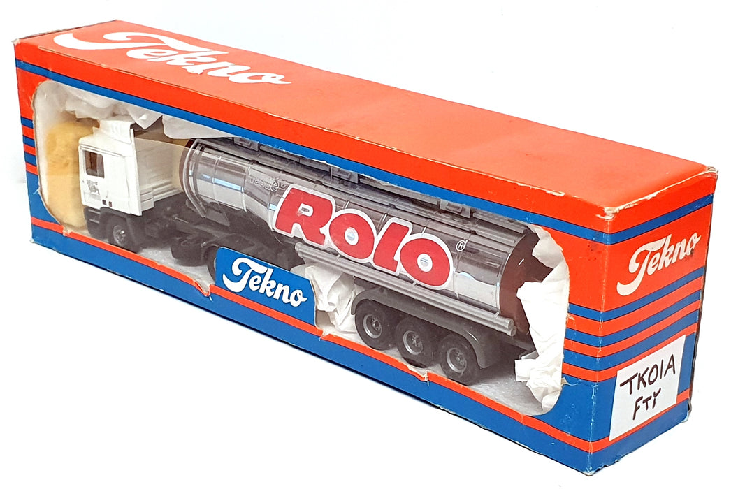 Tekno 1/50 Scale TK01A - ERF Tanker Truck Nestle Rolo - White/Chrome Silver