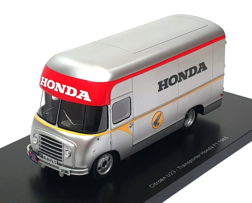 Spark 1/43 Scale S5948 - Citroen U23 F1 Honda Transporter Truck 1965 - Grey/Red